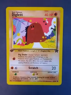 Pokemon Card TCG Diglett Team Rocket 52/82 Regular 1st Edition Common - Image 1