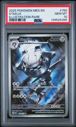 2025 POKEMON MEG EN-MEGA EVOLUTION ILLUSTRATION RARE #150 STEELIX PSA 10 💎 - Image 1