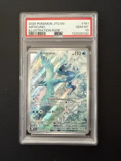 Pokemon Articuno Journey Together Illustration Rare #161 PSA 10 - Image 1
