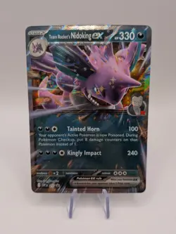 Team Rocket's Nidoking ex - 217 Promo Holo NM Pokemon SV: Scarlet & Violet Promo - Image 1