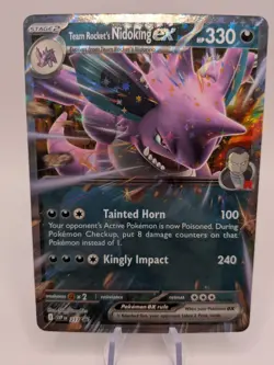 Team Rocket's Nidoking ex - 217 Promo Holo NM Pokemon SV: Scarlet & Violet Promo - Image 2