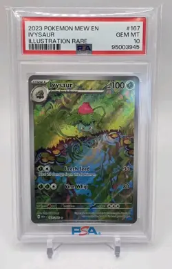 IVYSAUR 2023 Pokemon Mew 151 #167 Illustration Rare PSA 10 - Image 1