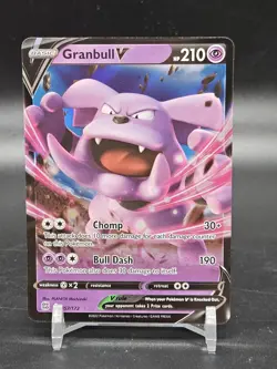 Pokemon TCG Granbull V Sword & Shield: Brilliant Stars 057/172 Holo Ultra Rare - Image 1
