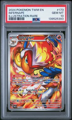 2024 Pokemon Twilight Masquerade 173/167 Infernape Illustration Rare PSA 10 🔥 - Image 1