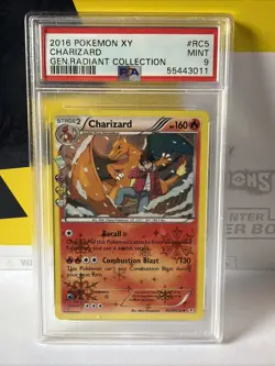 Pokemon XY Generations Radiant Collection Charizard #RC5 2016 PSA 9 - Image 1