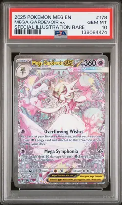 2025 POKEMON MEG EN-MEGA EVOLUTION #178 MEGA GARDEVOIR EX PSA 10 - Image 1