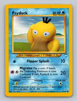 Psyduck 79/105 Common Pokemon TCG WOTC Neo Destiny Light Play - Image 1