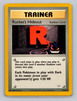 Rocket's Hideout 63/64 Common Pokemon TCG WOTC Neo Revelation Light Play - Image 1