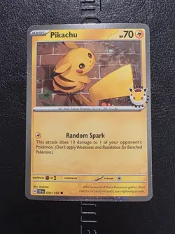 Pokemon Pikachu 051 /162 Stamped 2026 Pokemon Day 30 Promo TCG - Image 1