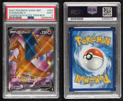 Charizard V (2020 Champions Path) Pokemon Sword & Shield Black Star PSA 9 MINT - Image 3
