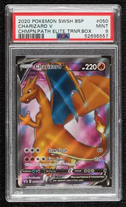 Charizard V (2020 Champions Path) Pokemon Sword & Shield Black Star PSA 9 MINT - Image 1