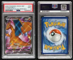 Charizard V (2020 Champions Path) Pokemon Sword & Shield Black Star PSA 9 MINT - Image 3