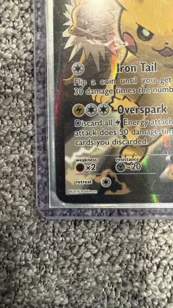 HP Pokemon Pikachu EX XY124 Black Star Promo 2016 Holo Card TCG - Image 2