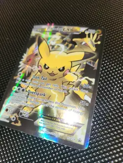 Pokemon TCG Pikachu EX XY124 Black Star Promo 2016 Holo Card TCG HP+/LP- VG - Image 4