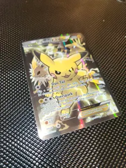 Pokemon TCG Pikachu EX XY124 Black Star Promo 2016 Holo Card TCG HP+/LP- VG - Image 5