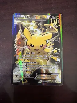 HP Pokemon Pikachu EX XY124 Black Star Promo 2016 Holo Card TCG - Image 1