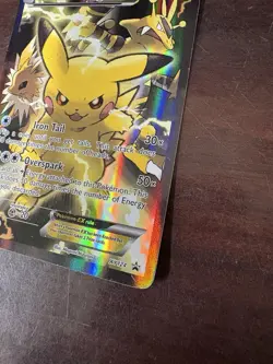 HP Pokemon Pikachu EX XY124 Black Star Promo 2016 Holo Card TCG - Image 2