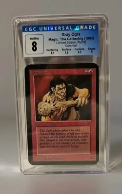1993 MAGIC: THE GATHERING ALPHA GRAY OGRE CGC 8 - Image 1