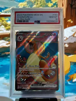 2023 POKEMON SV 151 MEW EN #183/165 CHARIZARD EX ULTRA RARE PSA 10 - Image 1