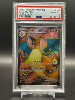 2023 POKEMON SV 151 MEW EN #183/165 CHARIZARD EX ULTRA RARE PSA 10 - Image 1
