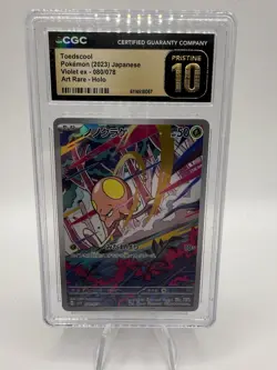 Toedscool Art Rare CGC Pristine 10 🌿 Japanese Violet ex 080/078 Pokemon Card - Image 1