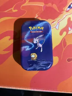 Pokemon TCG Kanto Power Mew and Psyduck Mini Tin EMPTY with coin and card! - Image 1