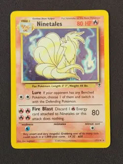 2002 Pokemon Card Ninetales 17/110 Holo Legendary Collection Holographic - Image 1