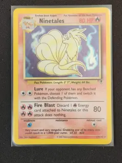 2002 Pokemon Card Ninetales 17/110 Holo Legendary Collection Holographic - Image 2