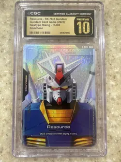 CGC Pristine 10 Gundam Card Game RESOURCE R-002C+ TOP POP - Image 1