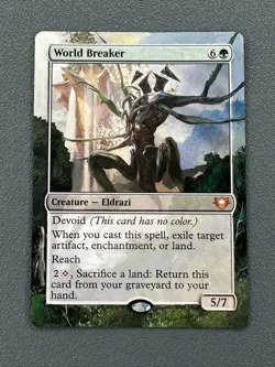 World Breaker MTG Edge of Eternities Commander Hand Painted Extended Altered Art - Image 1