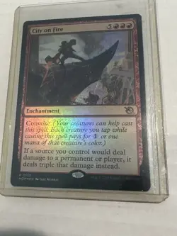 MTG City on Fire FOIL March of the Machine 135 NM LC1 - Image 1