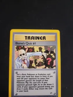 Pokemon Card - Blaine's Quiz #1 Gym Heroes 97/132 Rare WOTC English 2000 - Image 2