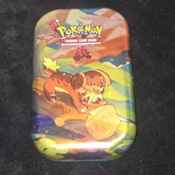 Pokemon TCG: Vibrant Paldea Mini Tin featuring the Pokemon Dachshund & Oricorio - Image 1