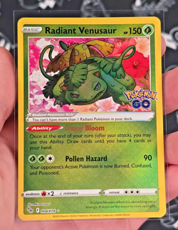 Radiant Venusaur 004/078 Pokemon GO TCG Set Holo - NM - Image 1