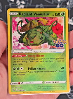 Radiant Venusaur 004/078 Pokemon GO TCG Set Holo - NM - Image 2
