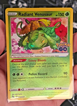 Radiant Venusaur 004/078 Pokemon GO TCG Set Holo - NM - Image 3