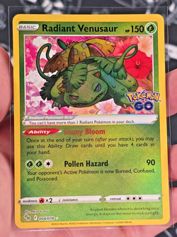 Radiant Venusaur 004/078 Pokemon GO TCG Set Holo - NM - Image 4