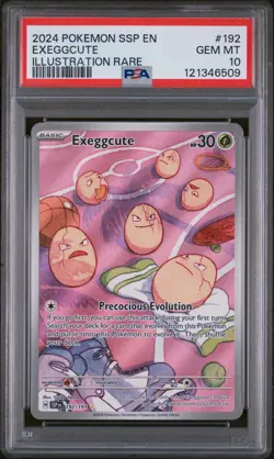 Pokemon Exeggcute Surging Sparks #192/191 Illustration Rare - PSA 10 Gem Mint - Image 1