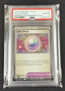 Lillie’s Pearl #151 Cosmos Holo PSA 10 Premium Tourn. Coll. 2025 Pokemon JTG EN - Image 3