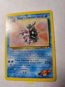 Pokemon TCG | Misty's Cloyster - 29/132 Non-Holo | Gym Heroes Set 2000 | Vintage - Image 3