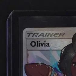 2017 POKEMON SUN & MOON CRIMSON INVASION #111/111 OLIVIA FULL ART TRAINER - Image 3