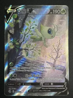 Pokemon TCG Celebi V Full Art Ultra Rare Holo Card 245/264 Fusion Strike - Image 1