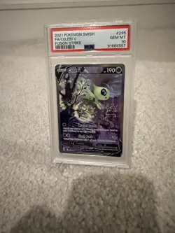 Pokemon TCG Celebi V Fusion Strike Card 245/264 PSA 10 Gem Mint - Image 1