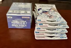 One Piece (1) Double Pack OP05 DP-02 And (5) Sleeved Booster Packs Sealed 810059783591 - Image 3