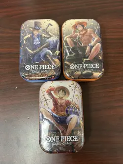 One Piece Tin Pack Set Vol 2 Set of 3 | TS-02 OP-13 | Factory Sealed | Bandai | - Image 1