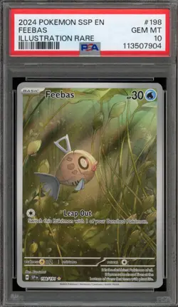 Pokemon Feebas Surging Sparks Illustration Rare #198 PSA 10 Gem Mint - Image 1