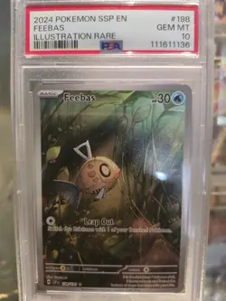 PSA 10 Feebas - 198/191 - Illustration Rare Surging Sparks Gem Mint Pokemon - Image 1