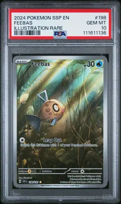 PSA 10 Feebas - 198/191 - Illustration Rare Surging Sparks Gem Mint Pokemon - Image 2