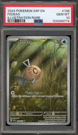 Pokemon Feebas Surging Sparks Illustration Rare #198 PSA 10 Gem Mint - Image 1