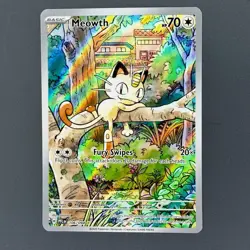 Meowth 106/094 Phantasmal Flames Illustration Rare NM Pack Fresh Pokemon TCG - Image 1